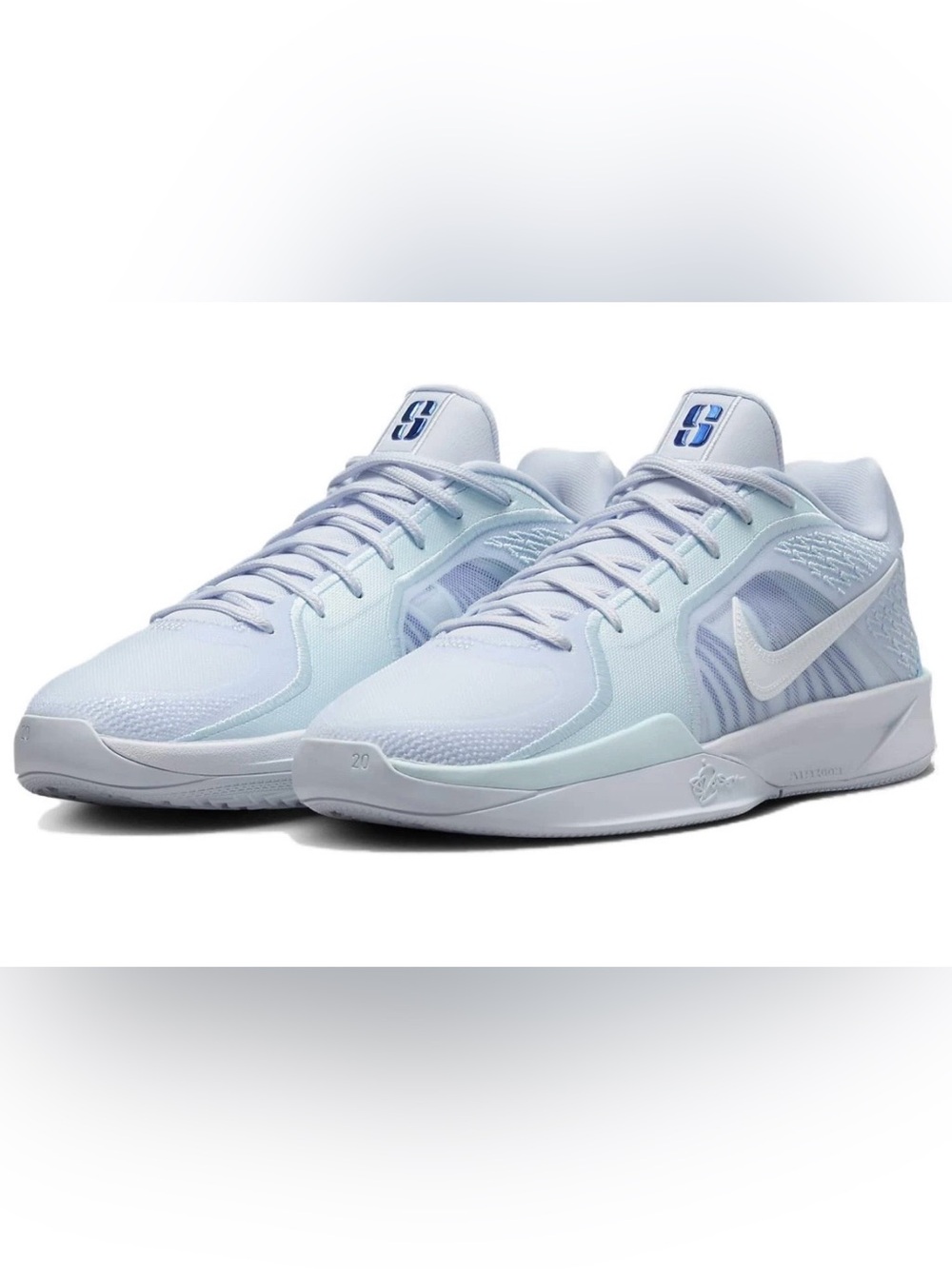 Nike Sabrina 2 Basketball Shoes Light Blue White 18.5 Women’s Sneakers New